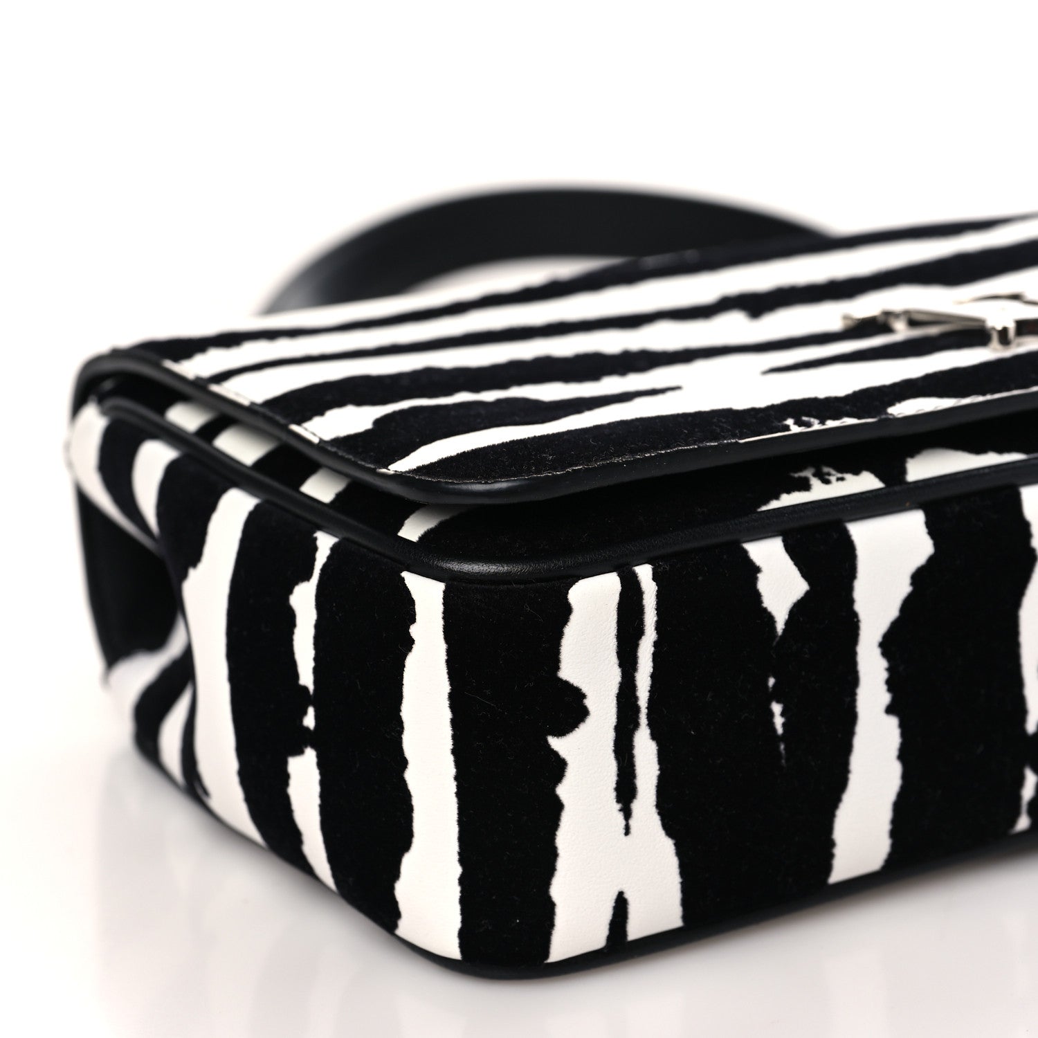 Burberry Calfskin Zebra Print Lola Bag Black White 7 of 9