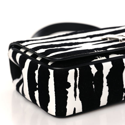 Burberry Calfskin Zebra Print Lola Bag Black White 7 of 9