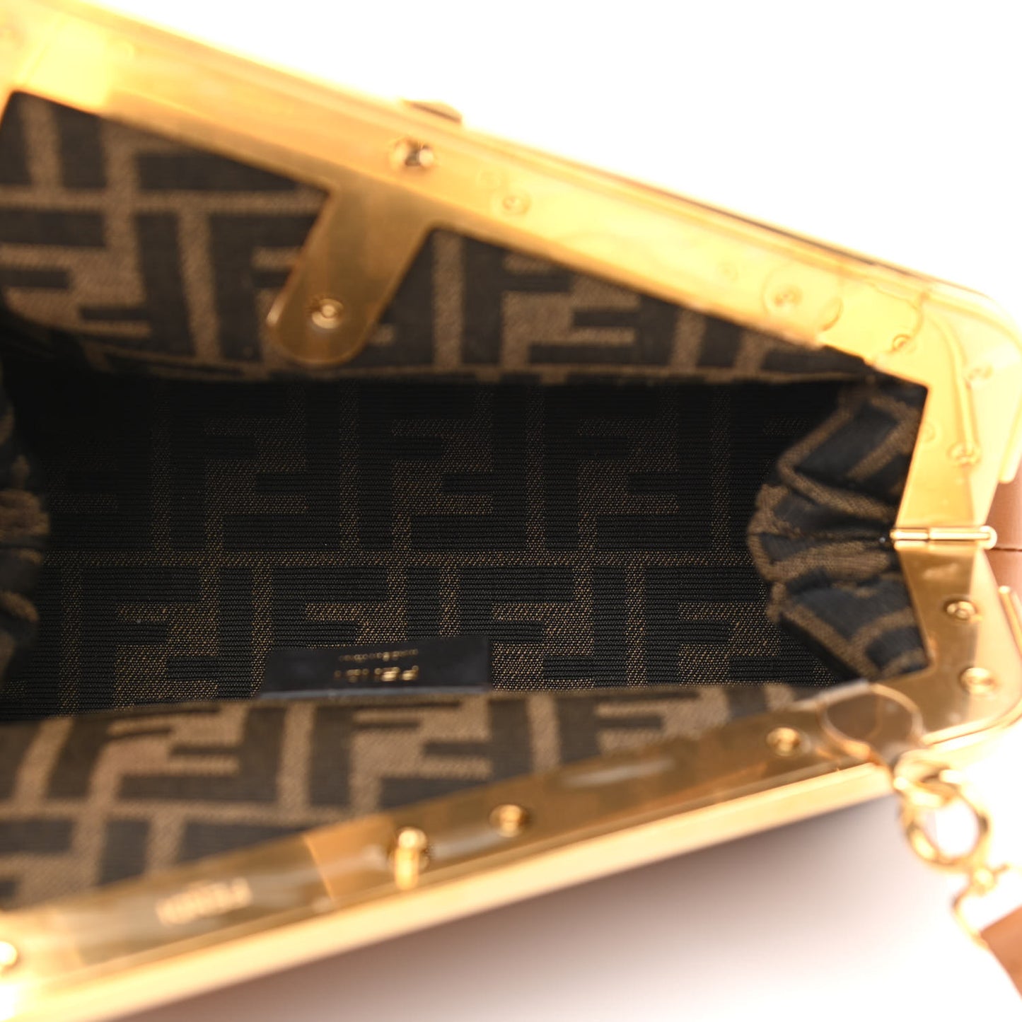 Shiny Nappa Small Fendi First Caramello