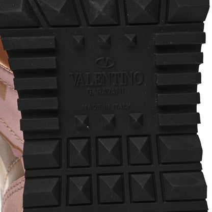 Valentino Garavani Metallic Nappa Suede Camouflage Womens Rockrunner Sneakers 37 Multicolor 6 of 8