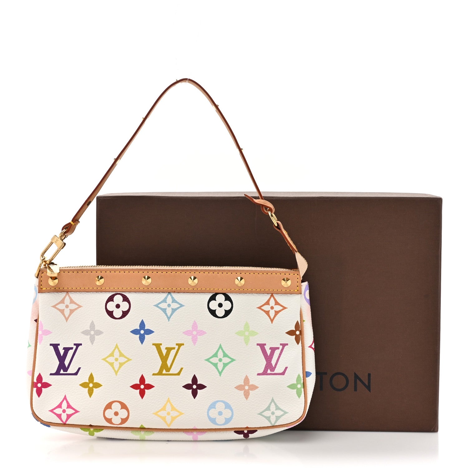 Louis Vuitton Monogram Multicolor Pochette Accessories White 15 of 15