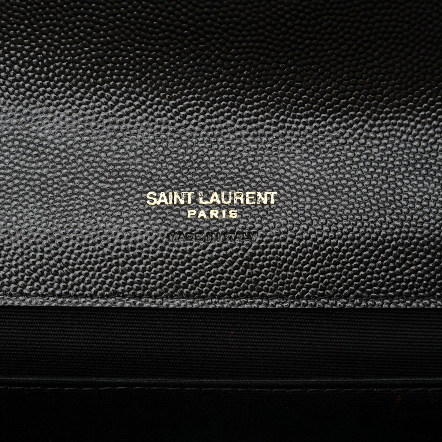Grain De Poudre Textured Mixed Matelasse Triquilt Monogram Clutch Black