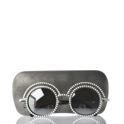 Chanel Pearl Round Sunglasses 71139 Silver 8 of 8