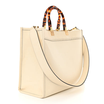 Fendi Vitello King Plexiglass Medium Fendi Sunshine Shopper Tote White Ice 3 of 20