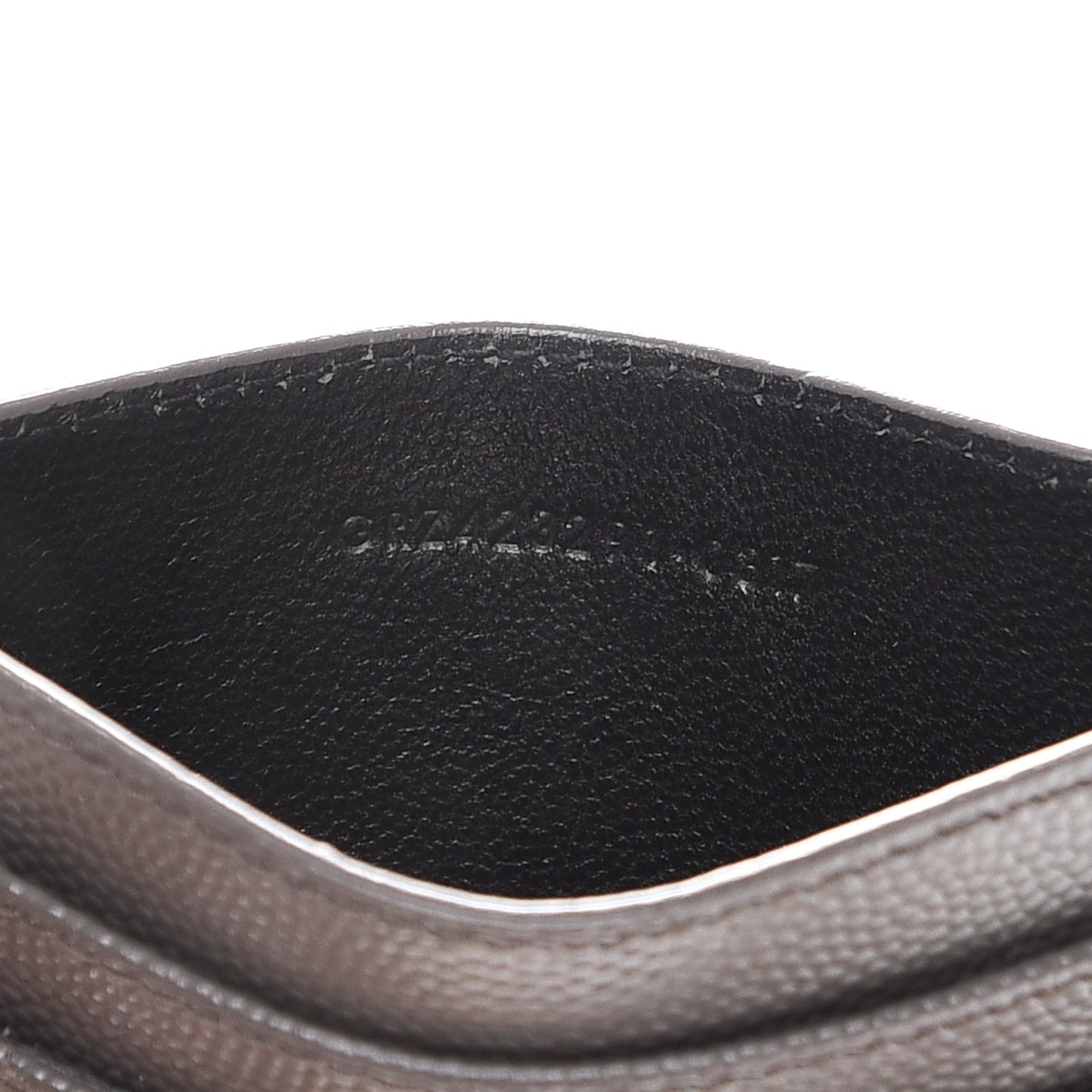 Grain De Poudre Matelasse Chevron Monogram Credit Card Case Earth