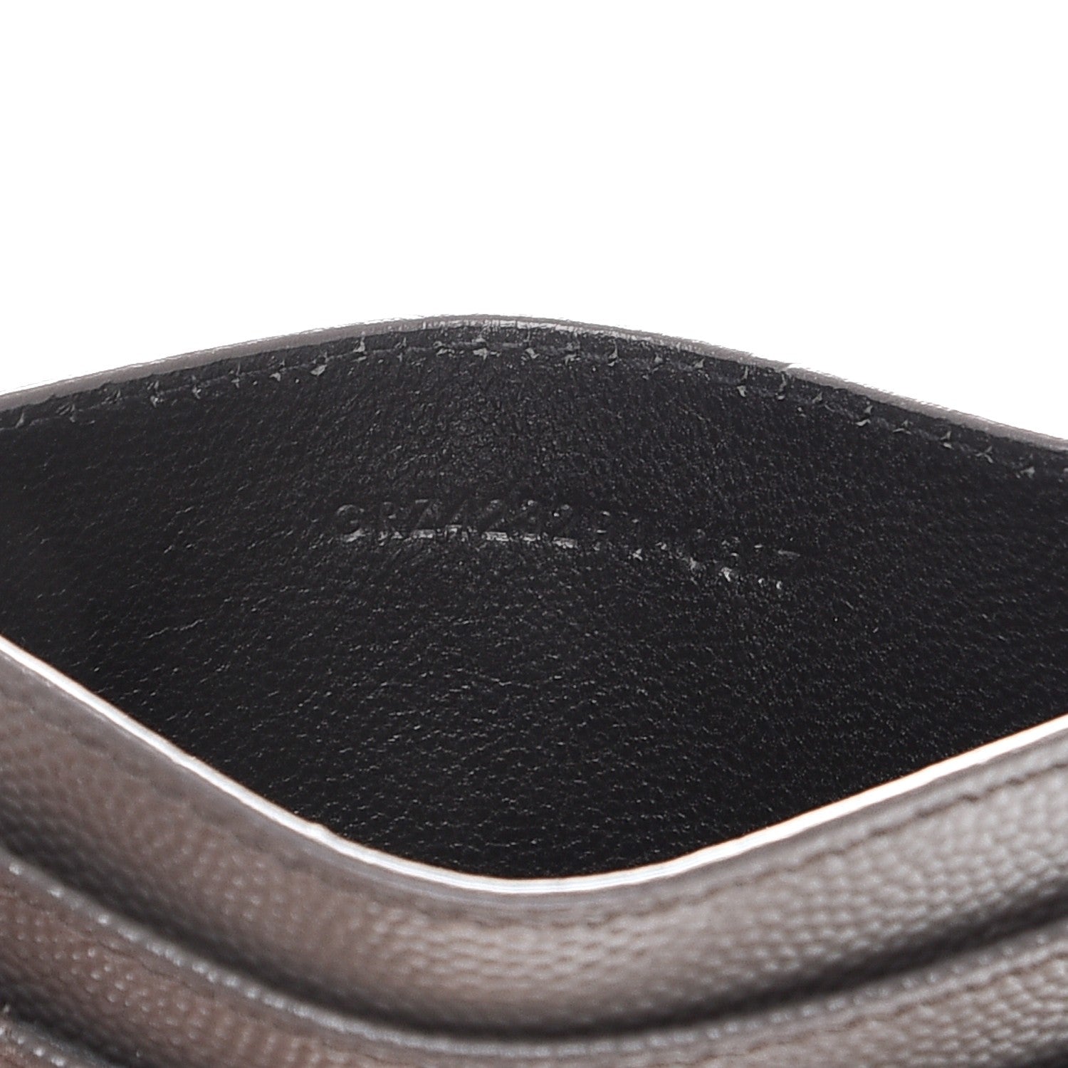 Saint Laurent Grain De Poudre Matelasse Chevron Monogram Credit Card Case Earth 7 of 9