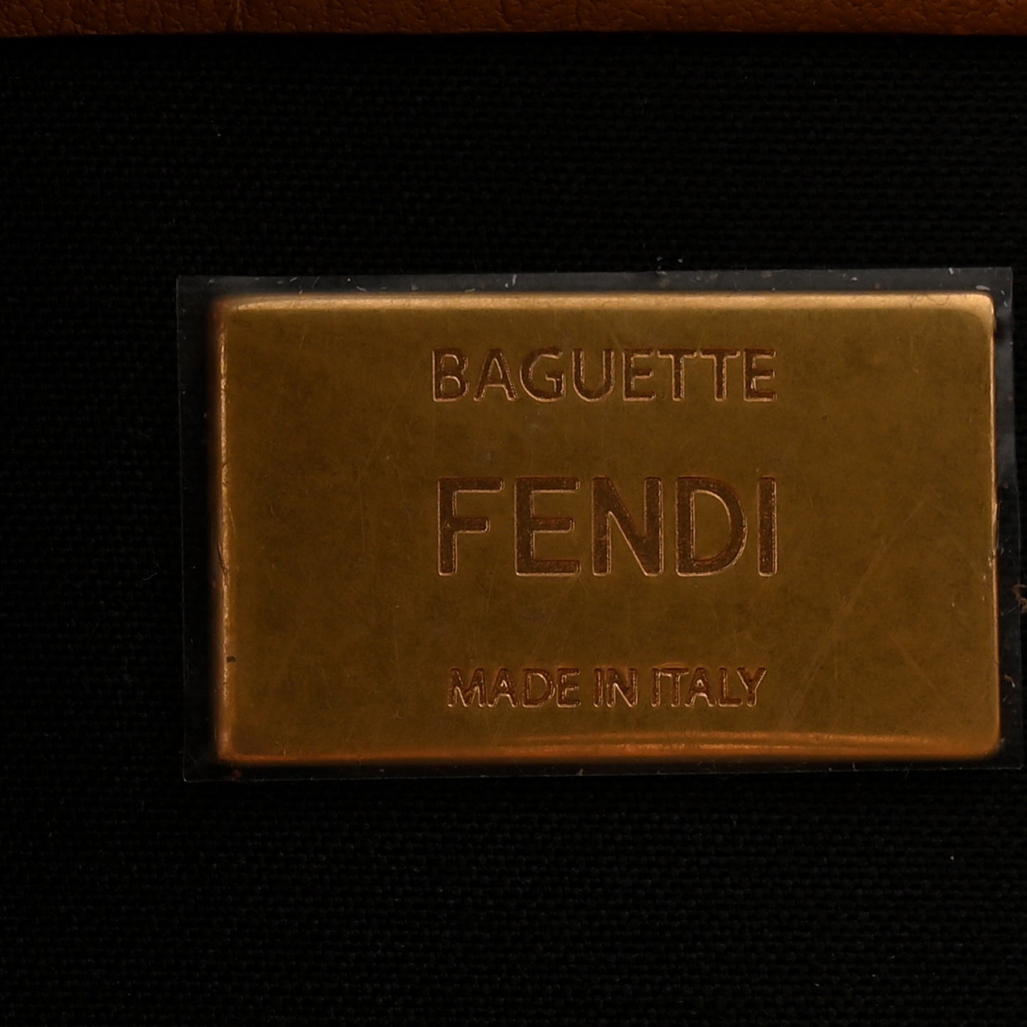 Nappa FF 1974 Embossed Baguette Brandy