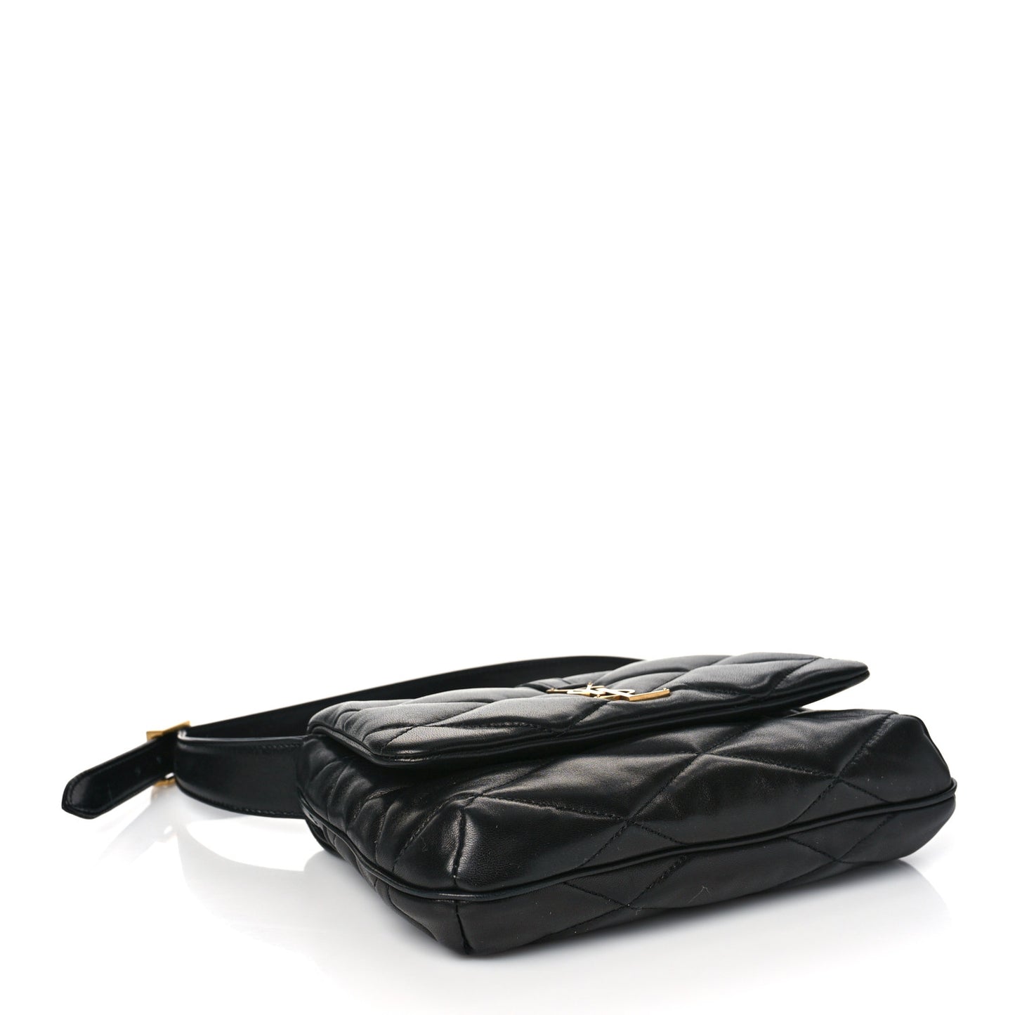 Lambskin Quilted Le 57 Diamond Shoulder Bag Black