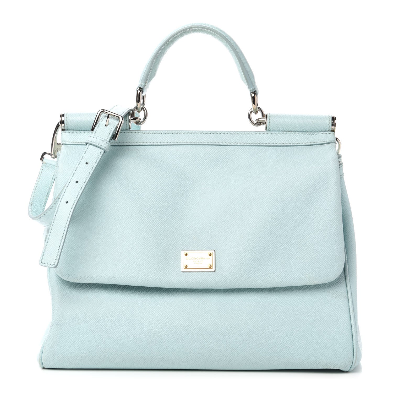 Dolce & Gabbana Dauphine Large Miss Sicily Satchel Light Blue 1 of 18