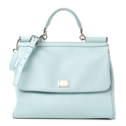 Dolce & Gabbana Dauphine Large Miss Sicily Satchel Light Blue 1 of 18