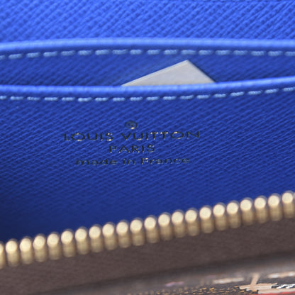 Louis Vuitton Damier Ebene 2019 Christmas Animation Zippy Coin Purse Blue 6 of 7