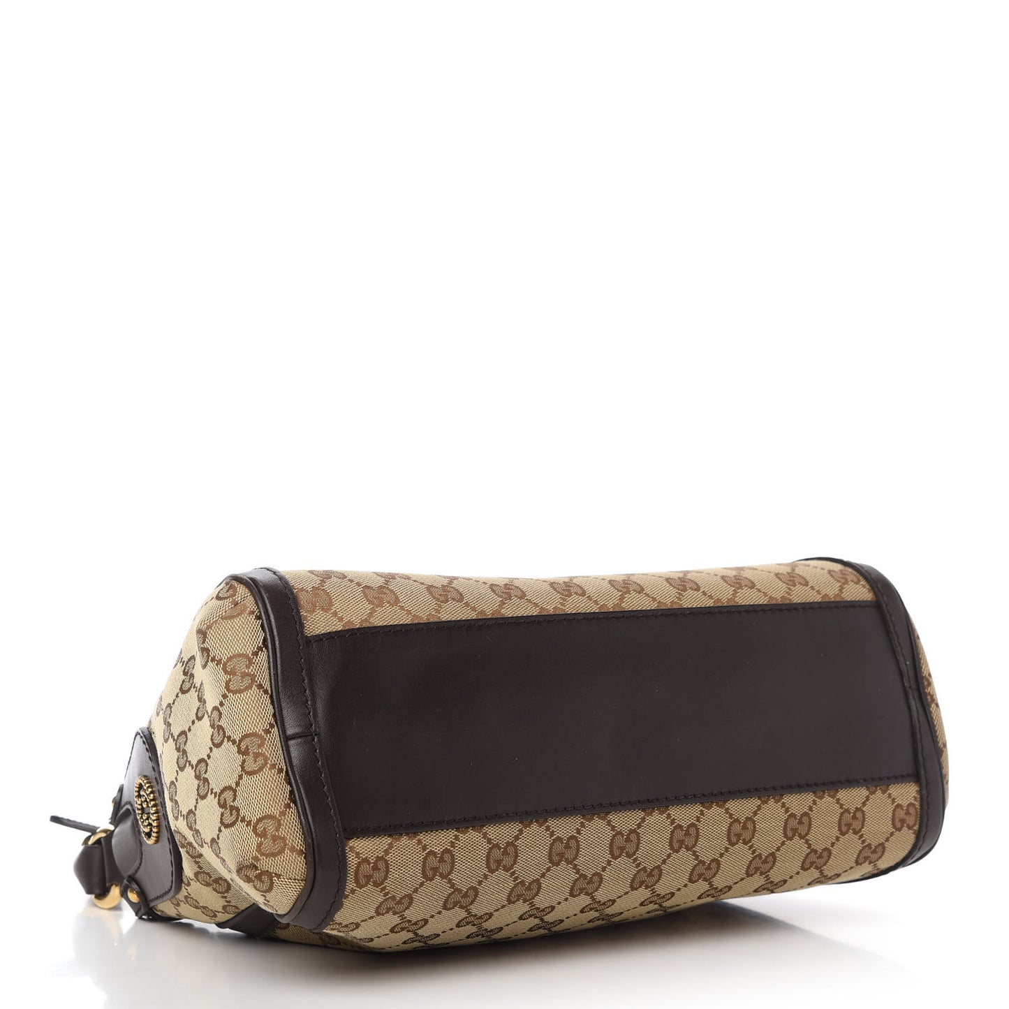 Monogram Small Scarlett Studded Interlocking G Hobo Dark Brown