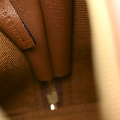 Celine Triomphe Canvas Lambskin Clutch On Chain Tan 7 of 10