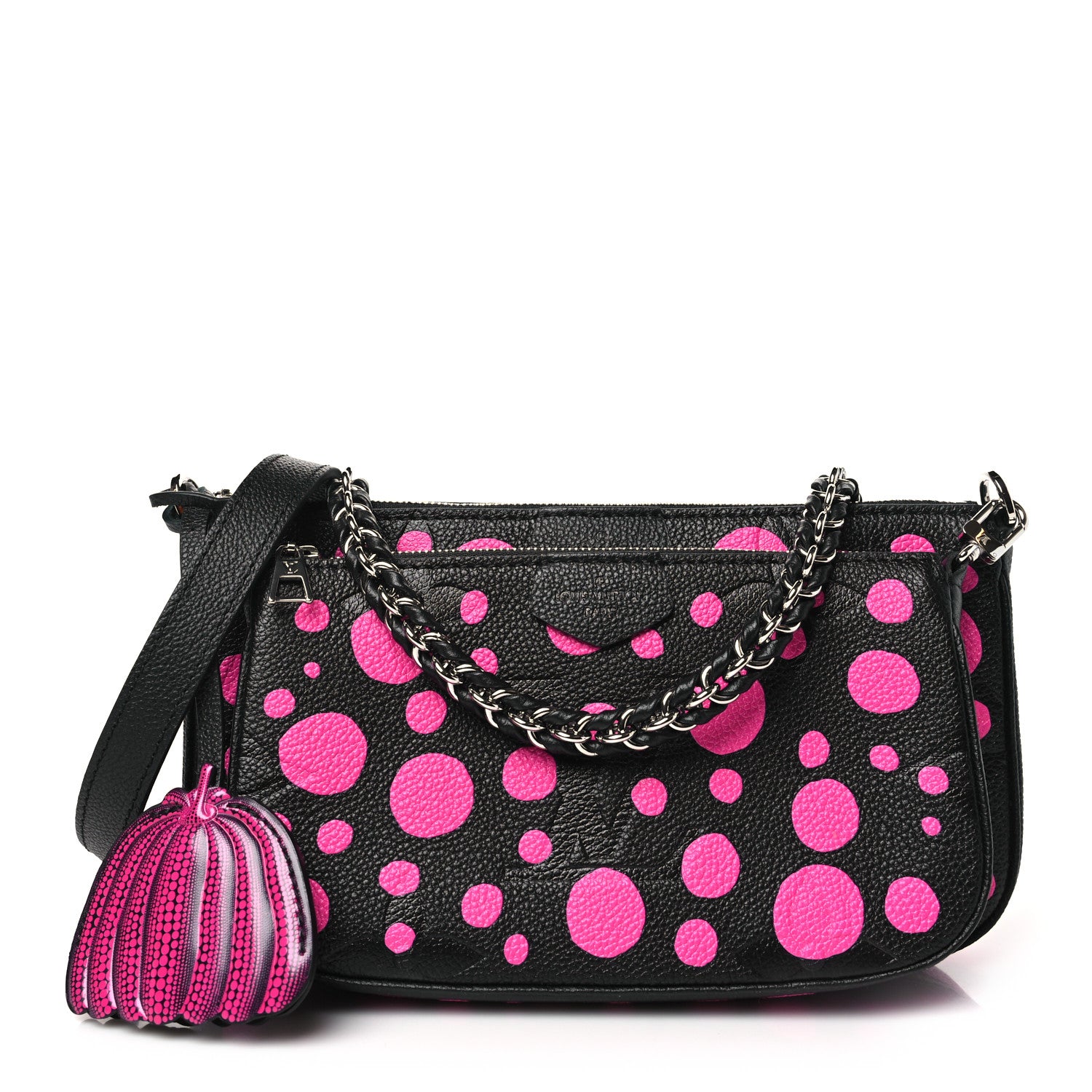 Louis Vuitton LV X YK Empreinte Multi Pochette Accessories Black Fuchsia 1 of 9