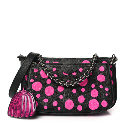 Louis Vuitton LV X YK Empreinte Multi Pochette Accessories Black Fuchsia 1 of 9