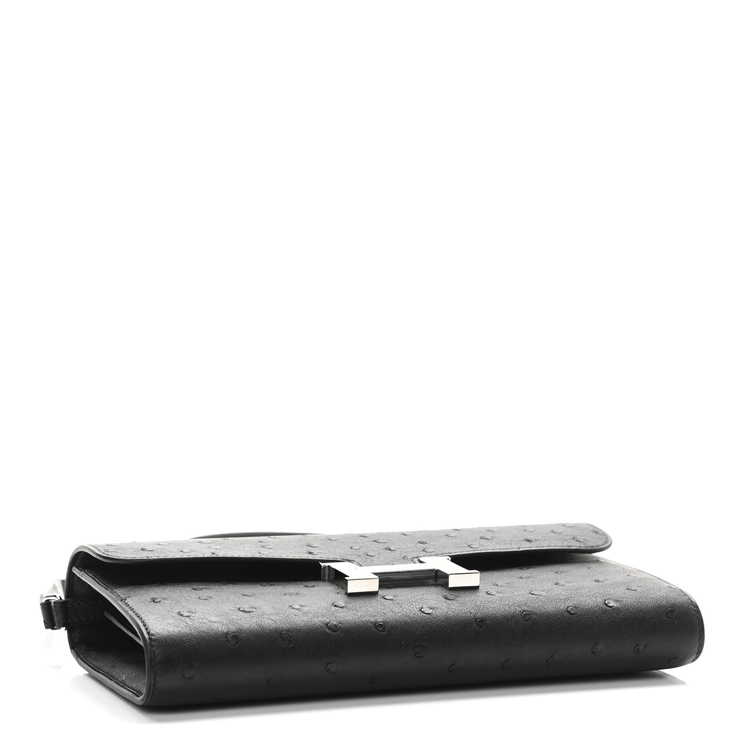 Hermes Ostrich Constance Long Wallet To Go Black 4 of 11