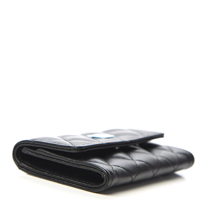 Chanel Lambskin Quilted Flap Card Holder Black 3 of 9