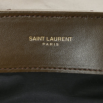 Saint Laurent Calfskin Y Quilted Monogram Small Loulou Chain Satchel Soil Brown 7 of 7
