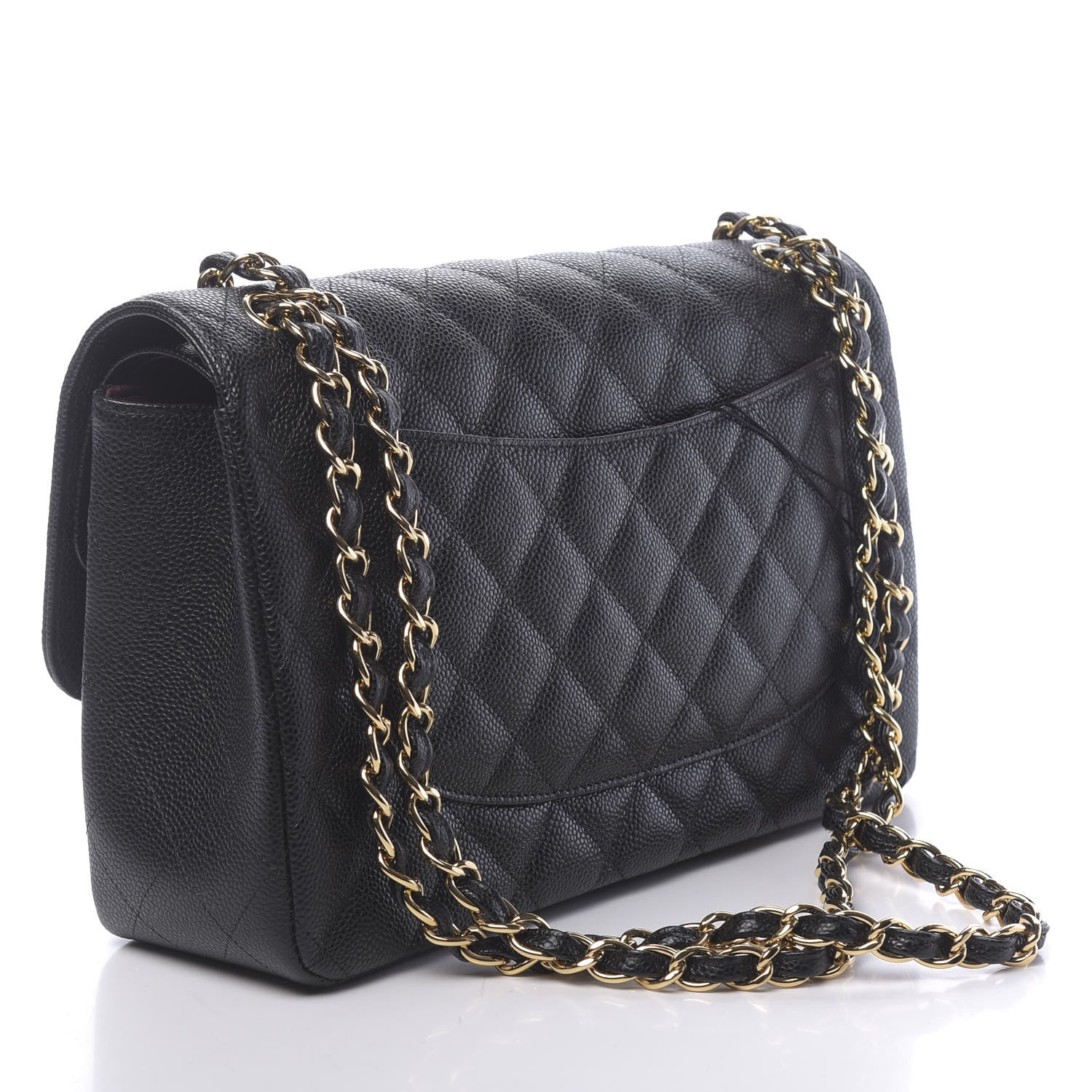 Chanel Caviar Quilted Jumbo Double Flap Black 3 of 11