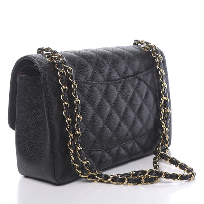 Chanel Caviar Quilted Jumbo Double Flap Black 3 of 11