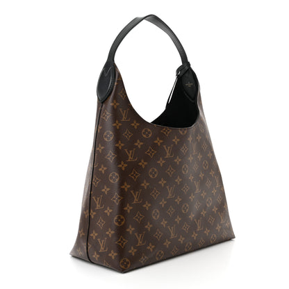 Louis Vuitton Monogram Flower Hobo Black 3 of 11