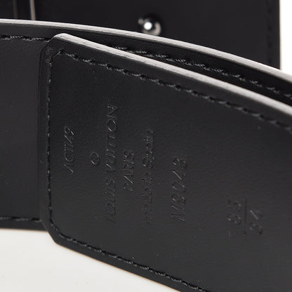 Louis Vuitton Monogram Eclipse Taigarama 40mm LV Initiales Reversible Belt 85 34 Black 3 of 4