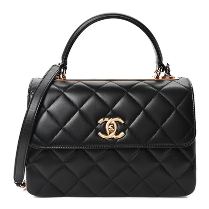 Chanel Lambskin Quilted Small Trendy CC Dual Handle Flap Bag Black 1 of 9