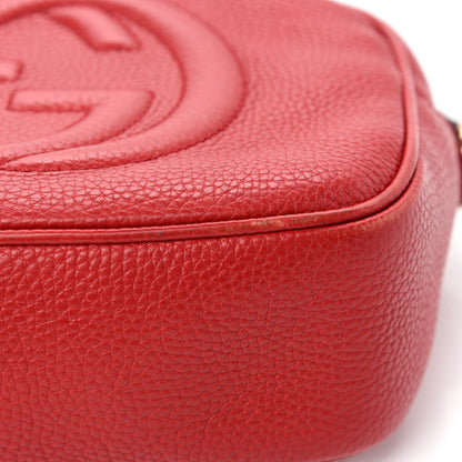 Gucci Pebbled Calfskin Small Soho Disco Bag Tabasco Red 10 of 16