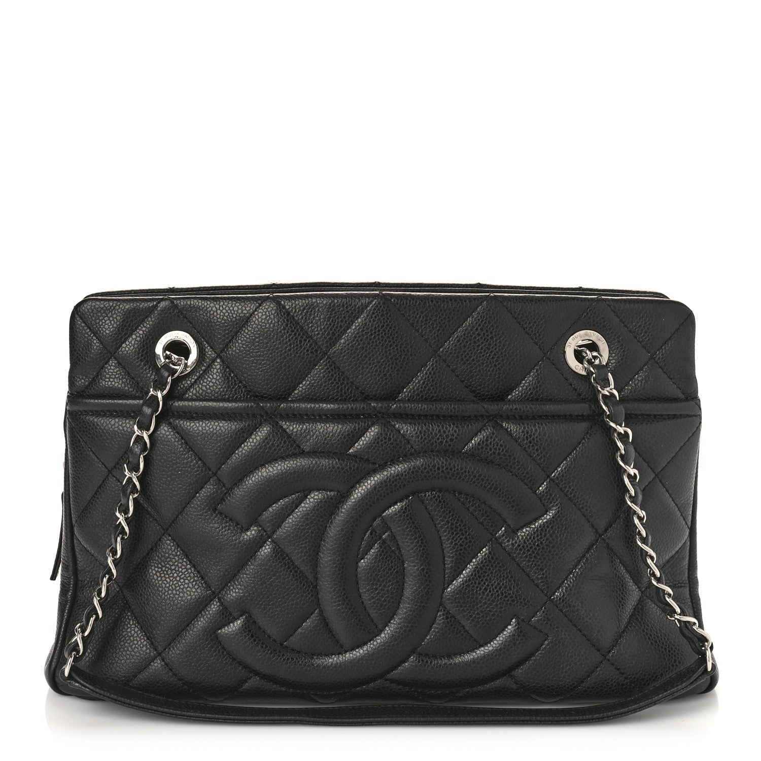Chanel Caviar Quilted CC Timeless Soft Tote Black 1 of 9