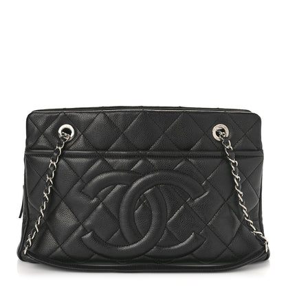 Chanel Caviar Quilted CC Timeless Soft Tote Black 1 of 9