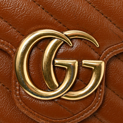 Gucci Azalea Calfskin Matelasse Diagonal GG Marmont Chain Wallet Cuir 13 of 13