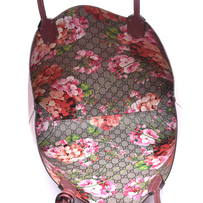 Gucci GG Supreme Monogram Blooms Medium Reversible Tote Beige Multicolor Dry Rose 10 of 17