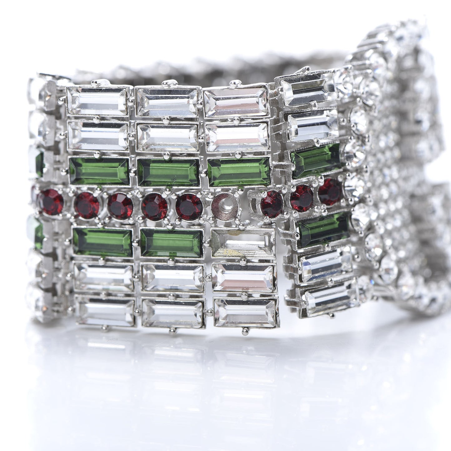 Crystals Double G Web Tennis Bracelet L