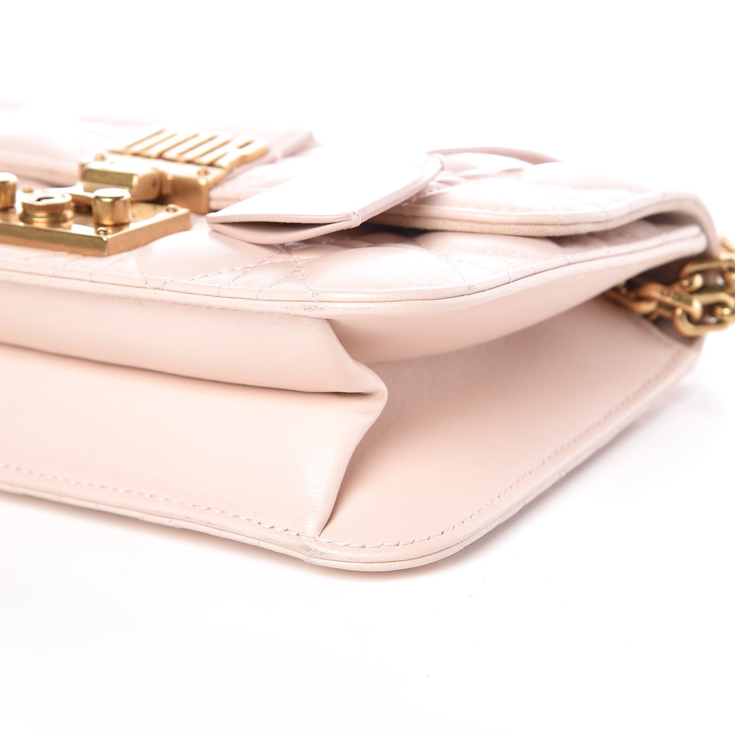 Christian Dior Lambskin Cannage Small Dioraddict Flap Rose Poudre 9 of 11