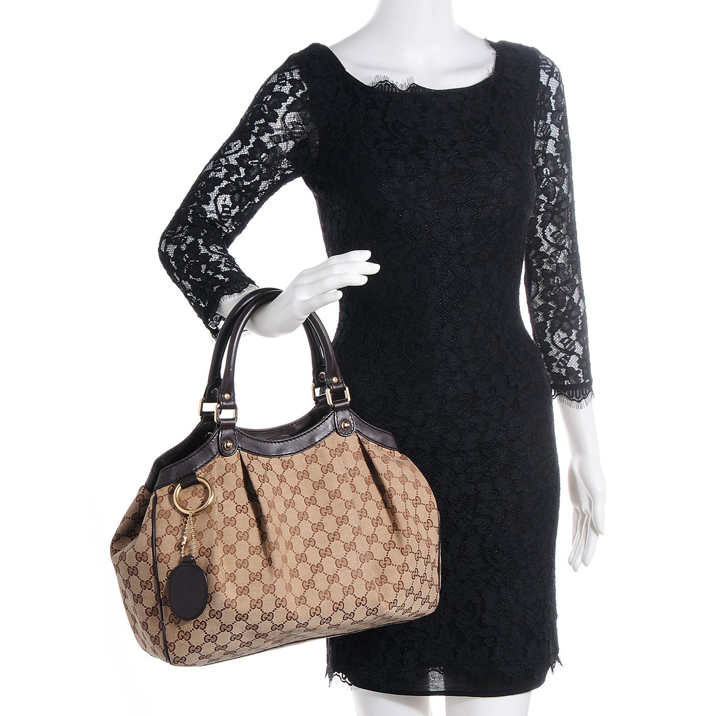 Monogram Medium Sukey Tote Dark Brown