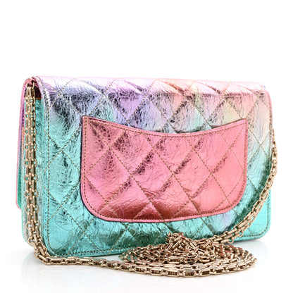 Chanel Metallic Goatskin Quilted 2.55 Reissue Wallet on Chain WOC Multicolor 3 of 11