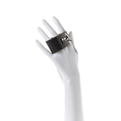 Hermes Matte Alligator Kelly Dog Cuff Black 2 of 6