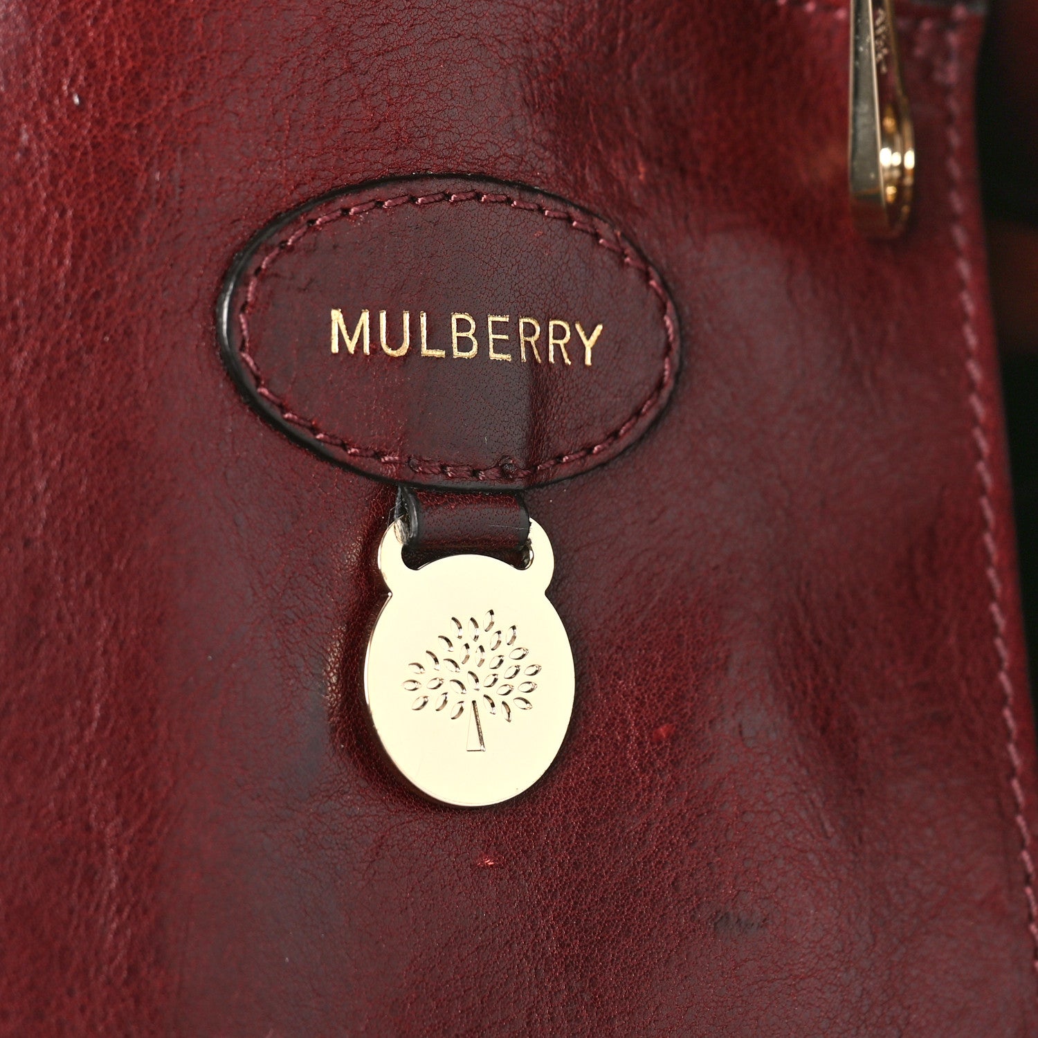 Mulberry Natural Leather Bayswater Oxblood 6 of 9