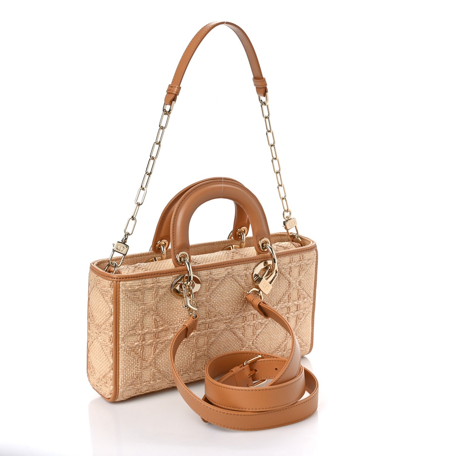Christian Dior Raffia Macro Cannage Lady D-Joy Natural 3 of 8