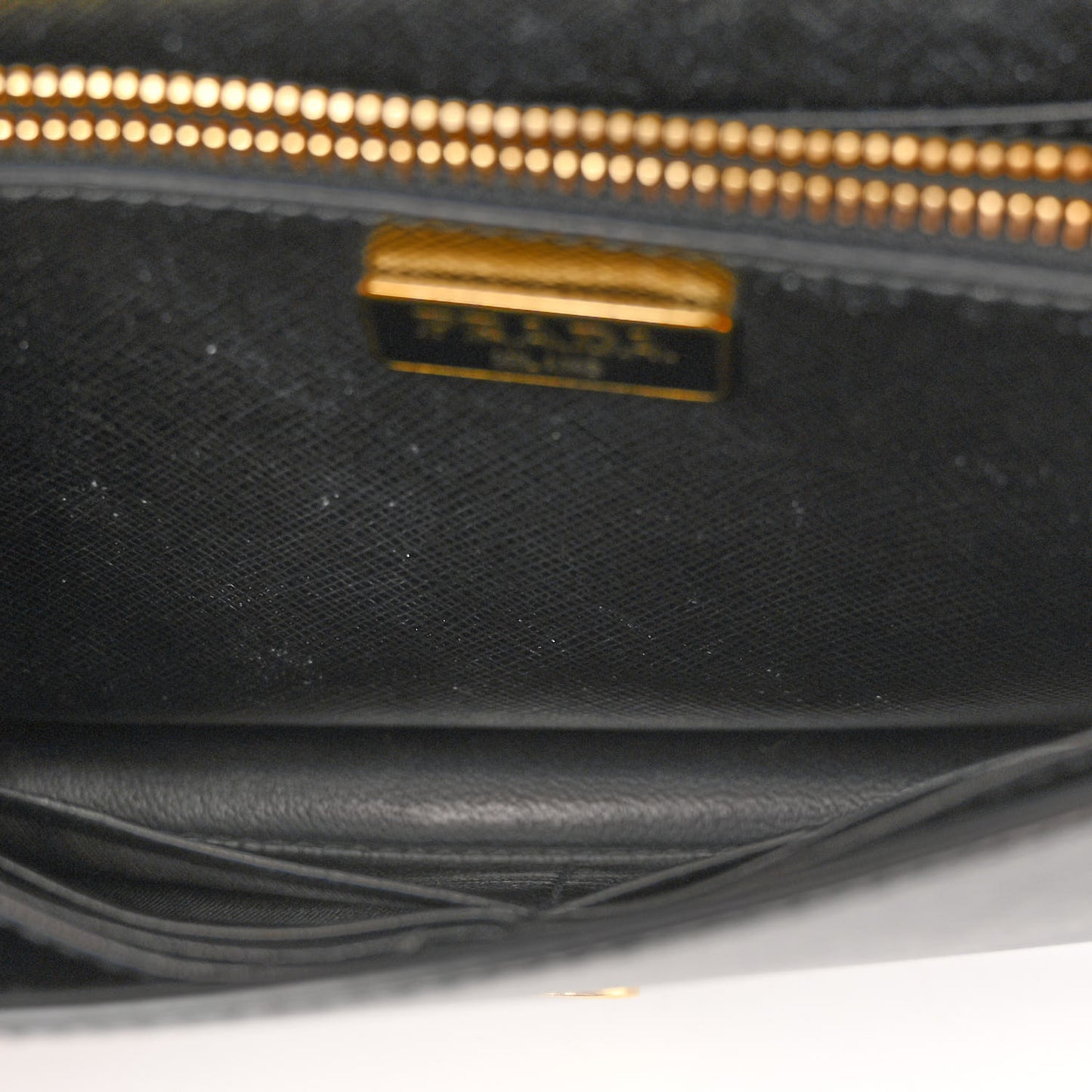 Saffiano Lux Bow Crossbody Bag Black