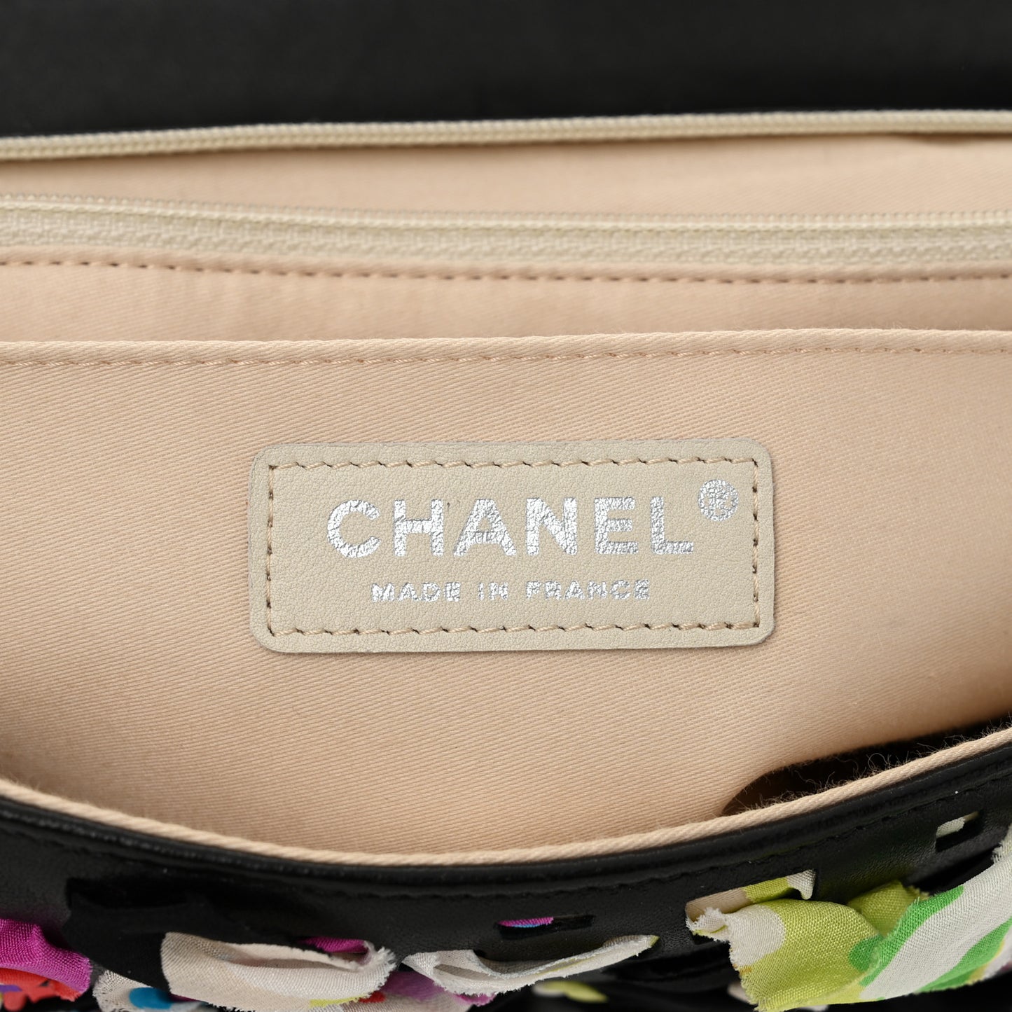Silk Lambskin Ribbon Classic Flap Bag Turquoise Multicolor