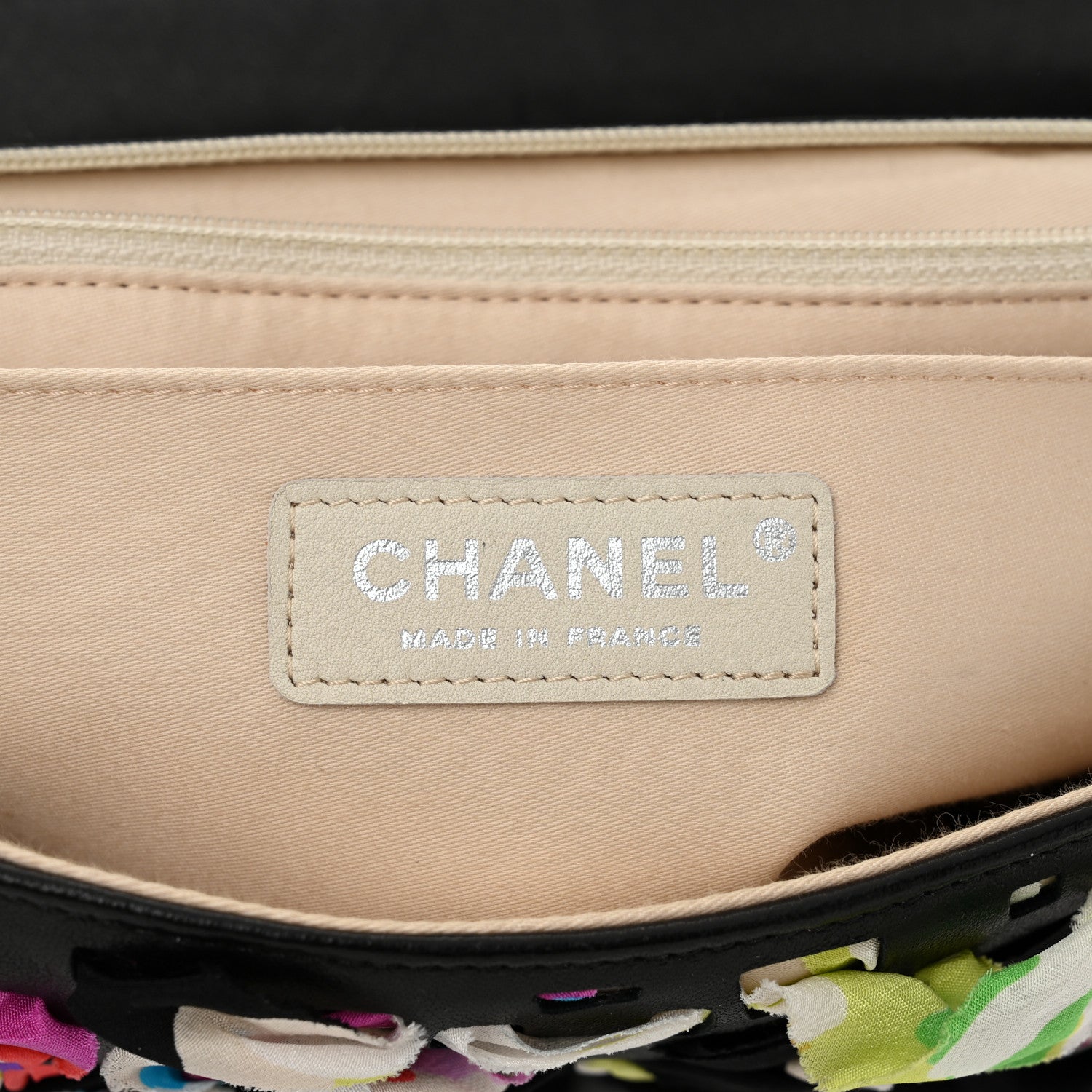Chanel Silk Lambskin Ribbon Classic Flap Bag Turquoise Multicolor 6 of 11