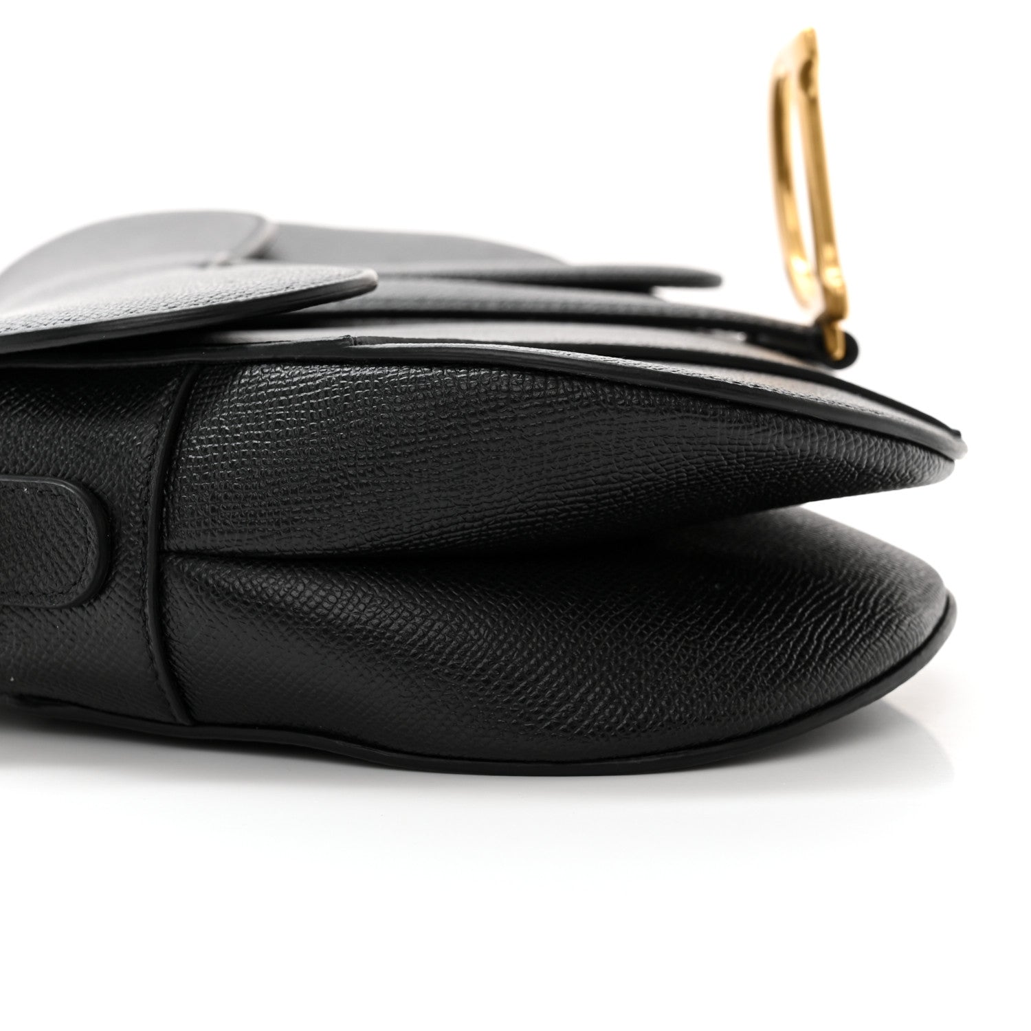 Christian Dior Grained Calfskin Saddle Bag Black 9 of 11