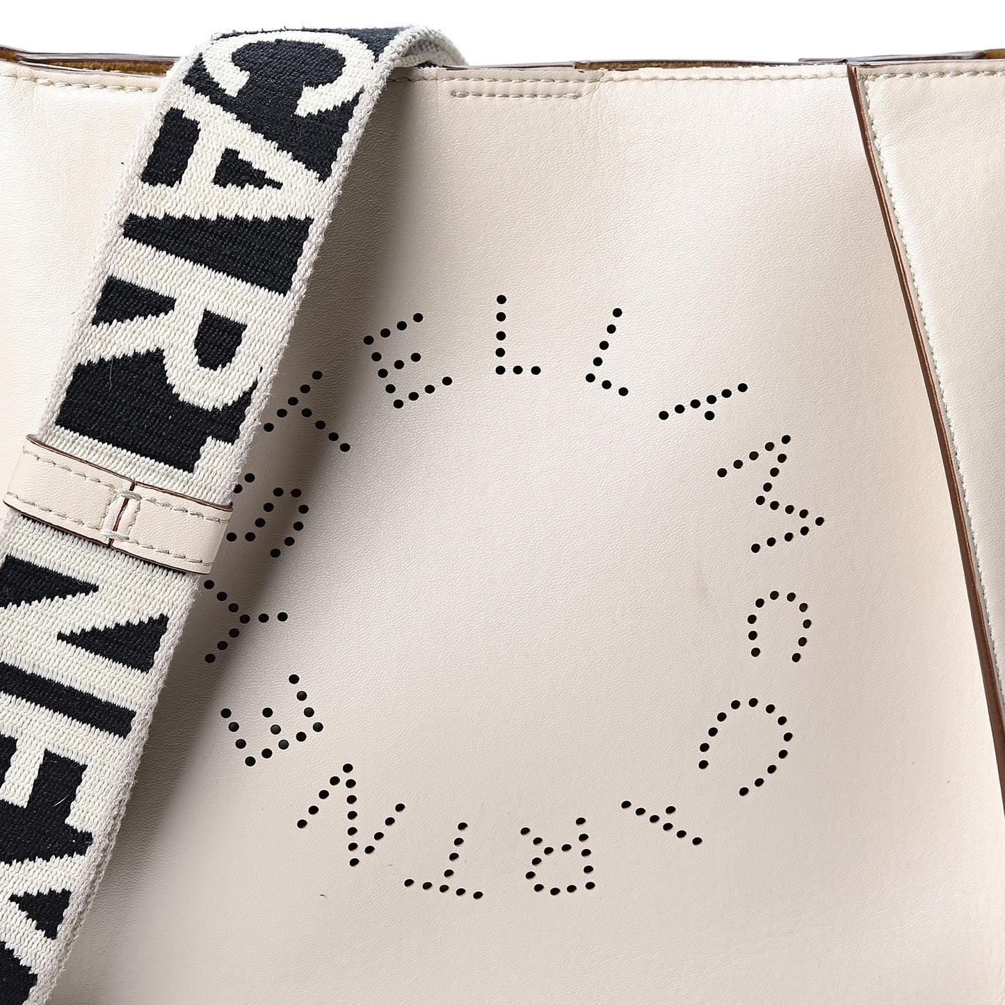 Eco Alter Nappa Perforated Logo Mini Crossbody White
