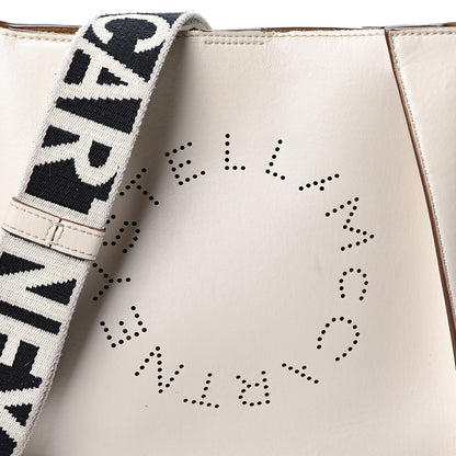 Stella McCartney Eco Alter Nappa Perforated Logo Mini Crossbody White 6 of 9