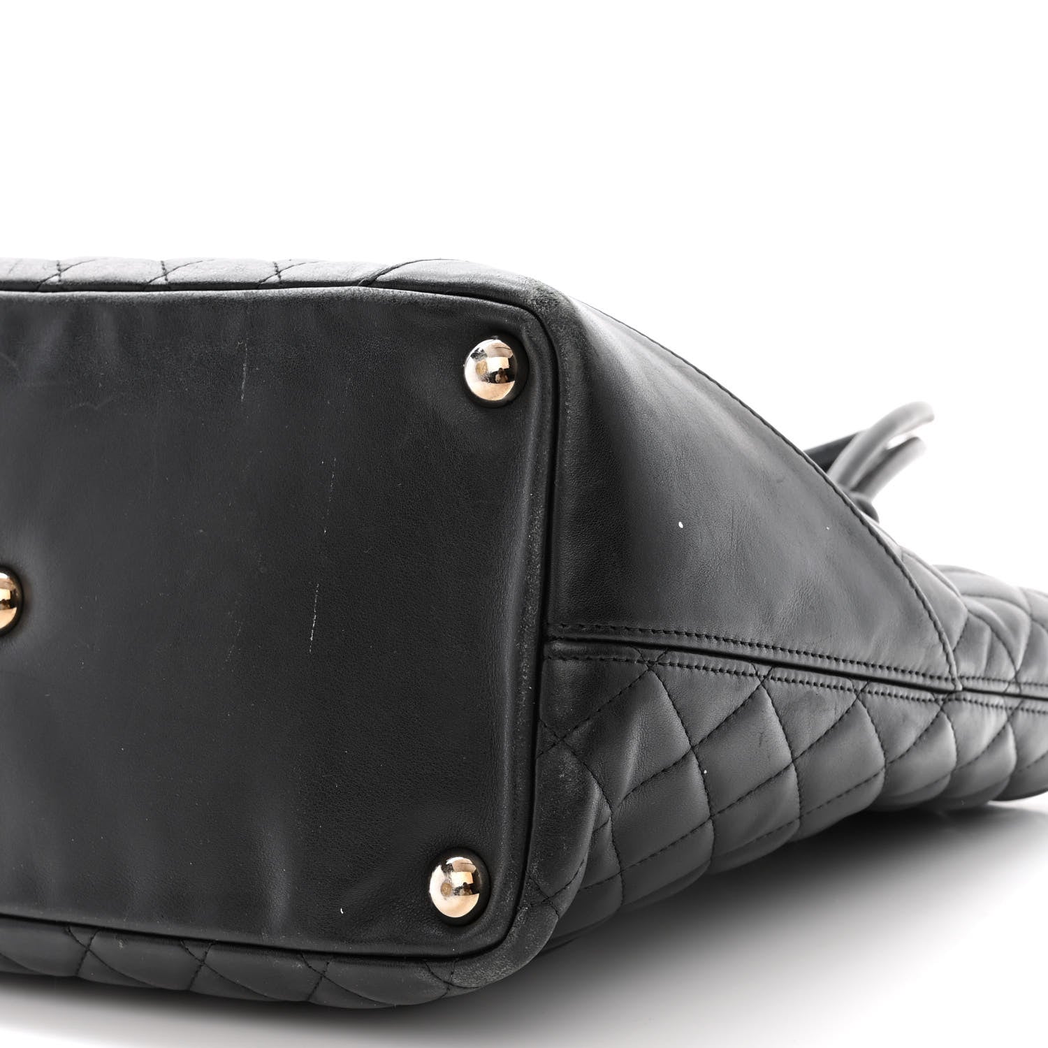 Chanel Calfskin Quilted Large Cambon Tote Black White 13 of 19
