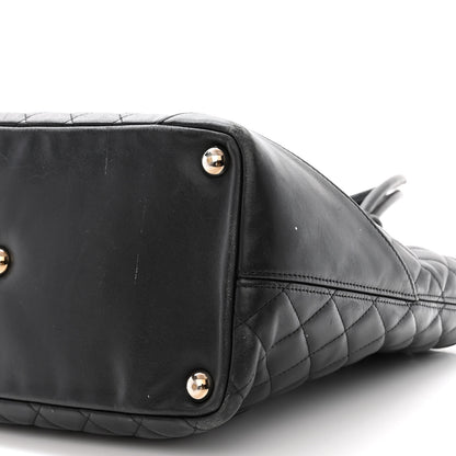 Chanel Calfskin Quilted Large Cambon Tote Black White 13 of 19