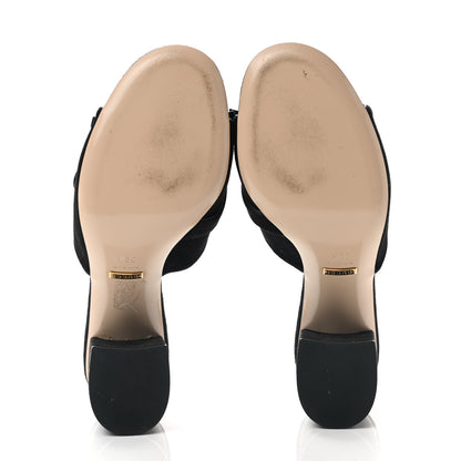 Gucci Kid Scamosciato GG Marmont Fringe 75mm Slide Sandals 39.5 Black 5 of 7