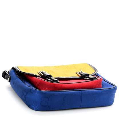 Gucci Monogram GG Childrens Messenger Bag Yellow Blue Red 4 of 10