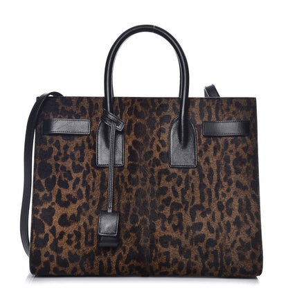 Saint Laurent Calf Hair Leopard Print Small Sac De Jour Black 1 of 10